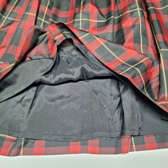 Coldwater Creek A Line Skirt Red Plaid Smooth Lightweight Women 10P Petite Short - Picture 2 of 6